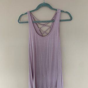 strapy light purple tank